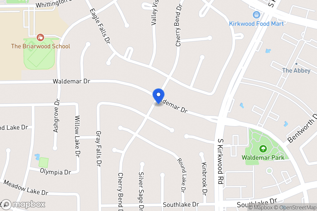 Map of 11943 Waldemar Dr, Houston