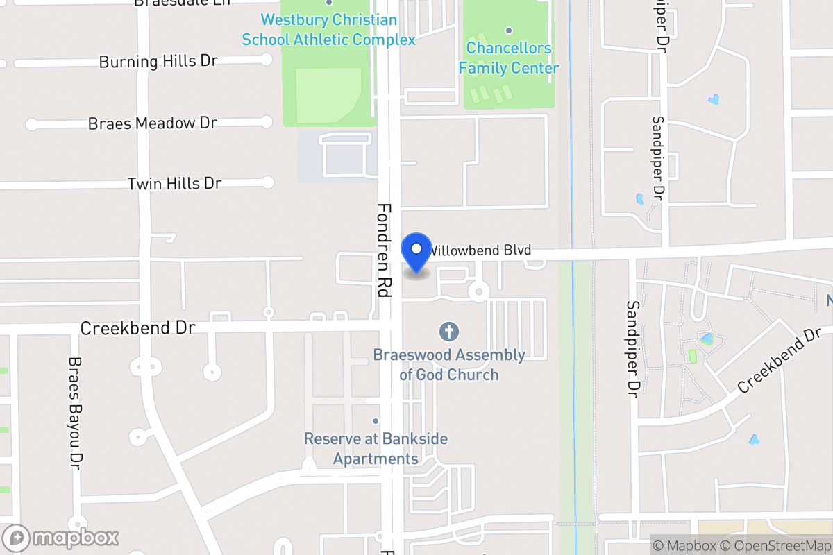 Map of 10601 Fondren Rd, Houston