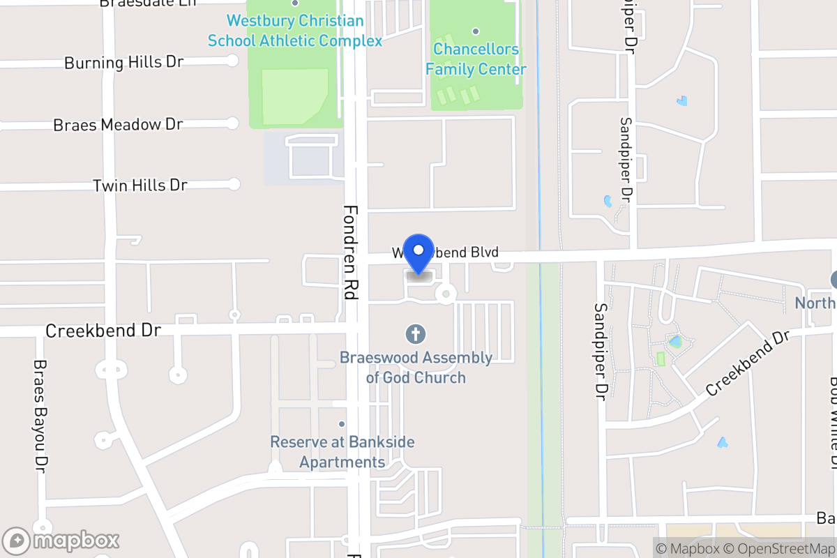Map of 6565 Willowbend Blvd, Houston