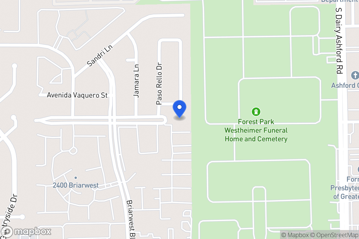 Map of 12804 Briarwest Cir, Houston