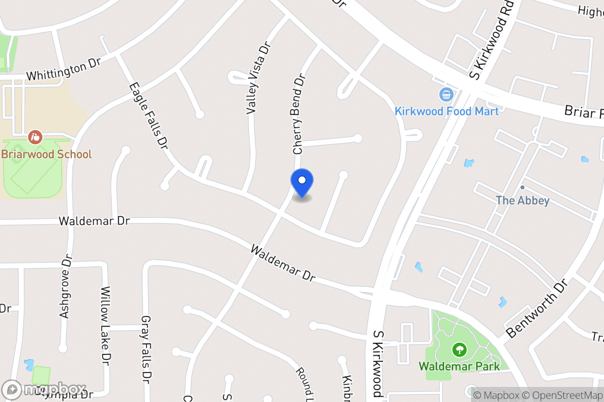 Map of 1823 Cherry Bend Dr, Houston