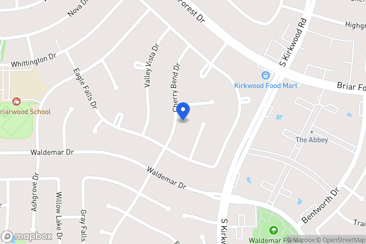 Map of 1811 Cherry Bend Dr, Houston
