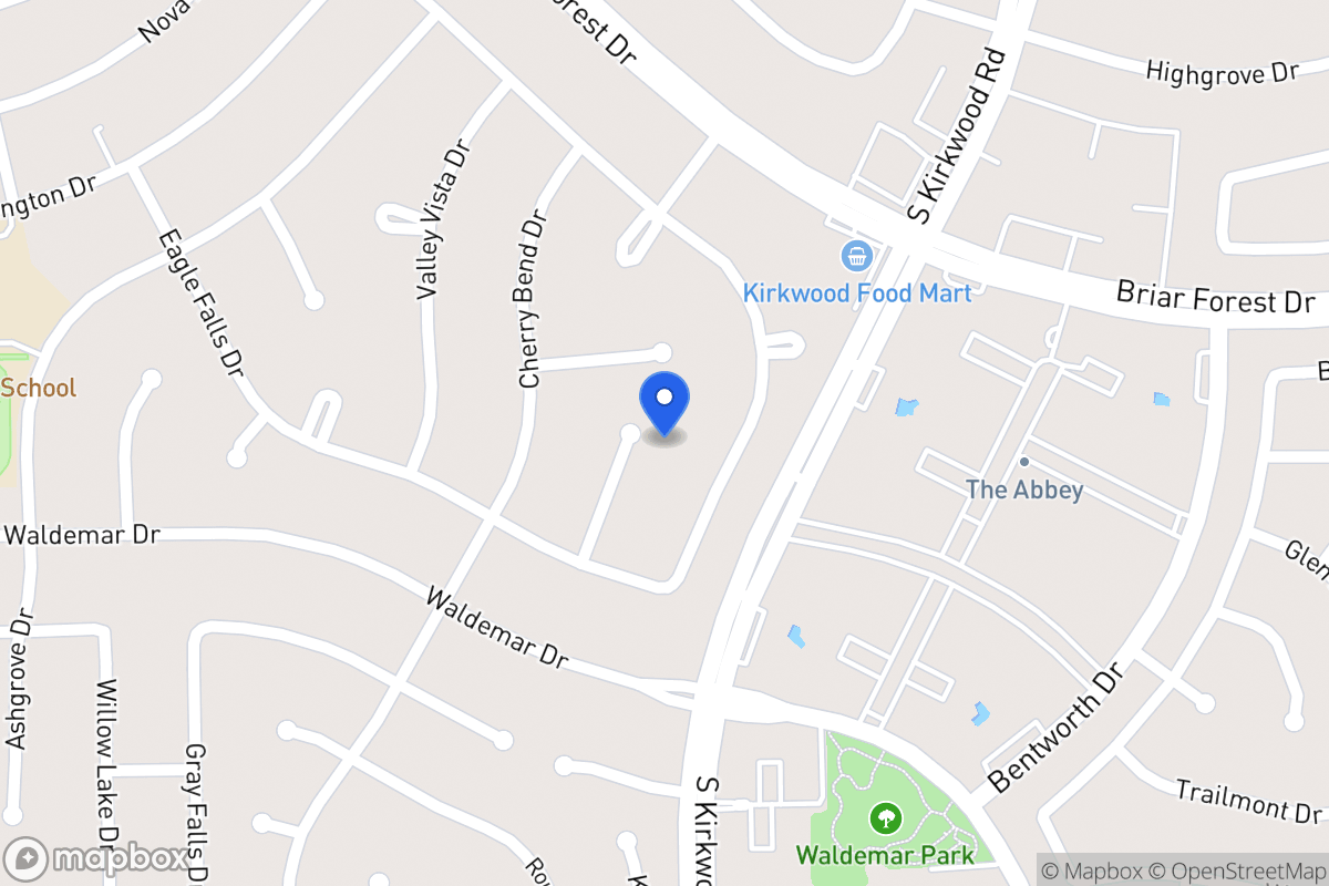 Map of 1807 Firhill Dr, Houston