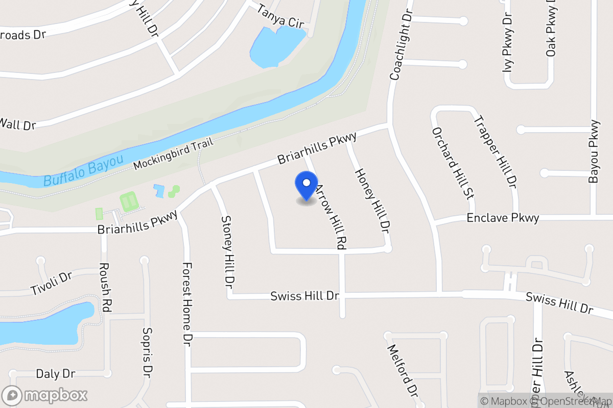 Map of 1014 Arrow Hill Rd, Houston