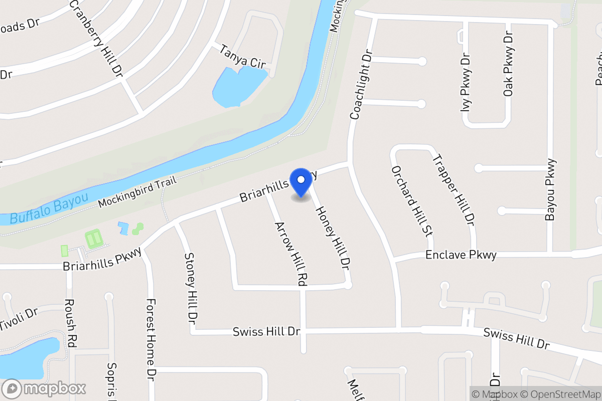 Map of 1006 Honey Hill Dr, Houston