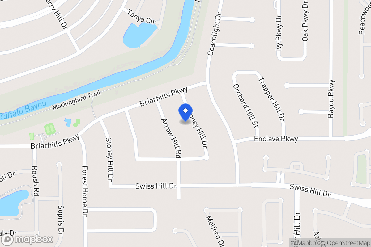 Map of 1018 Honey Hill Dr, Houston