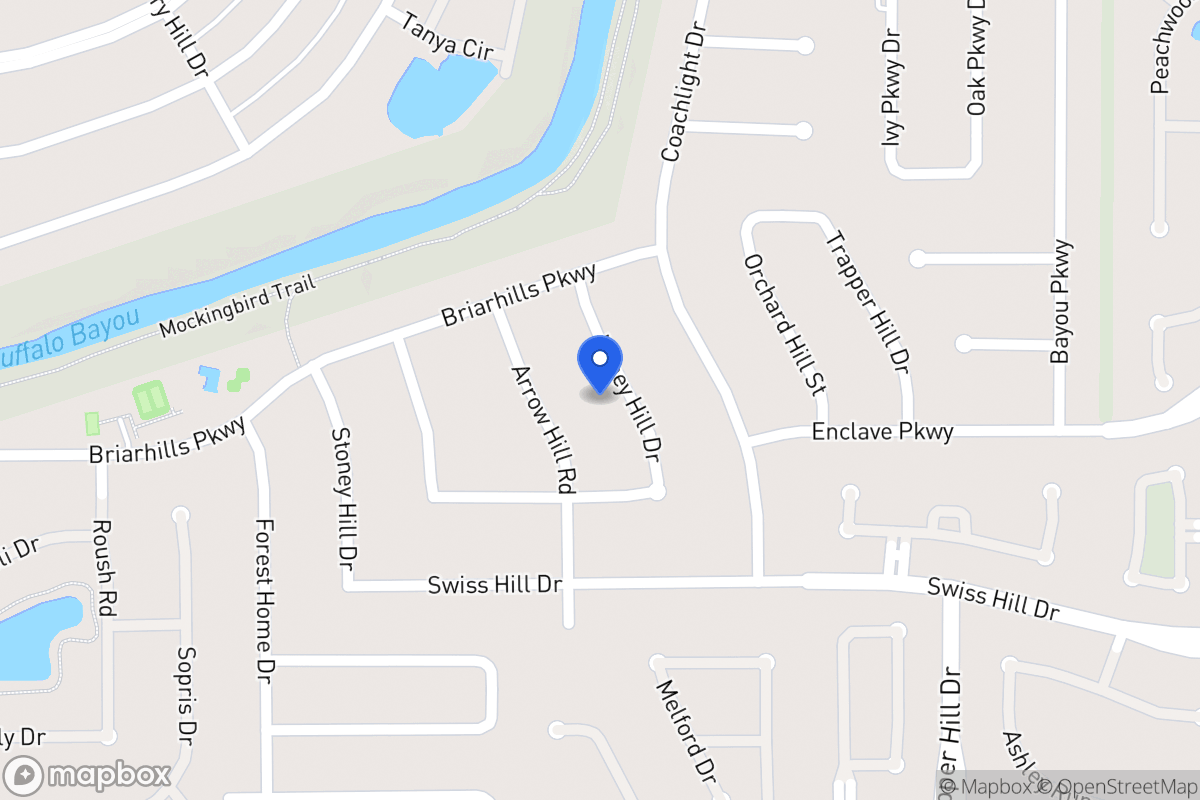 Map of 1022 Honey Hill Dr, Houston