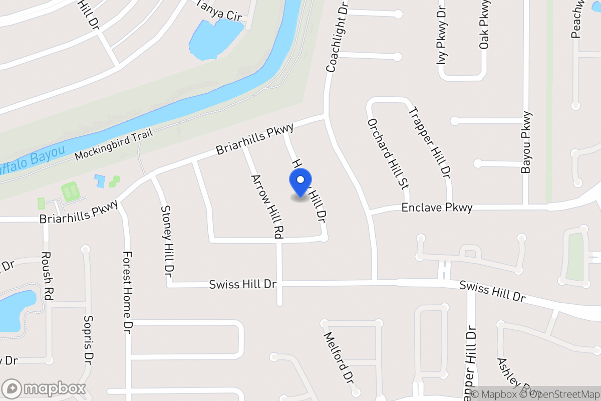 Map of 1026 Honey Hill Dr, Houston