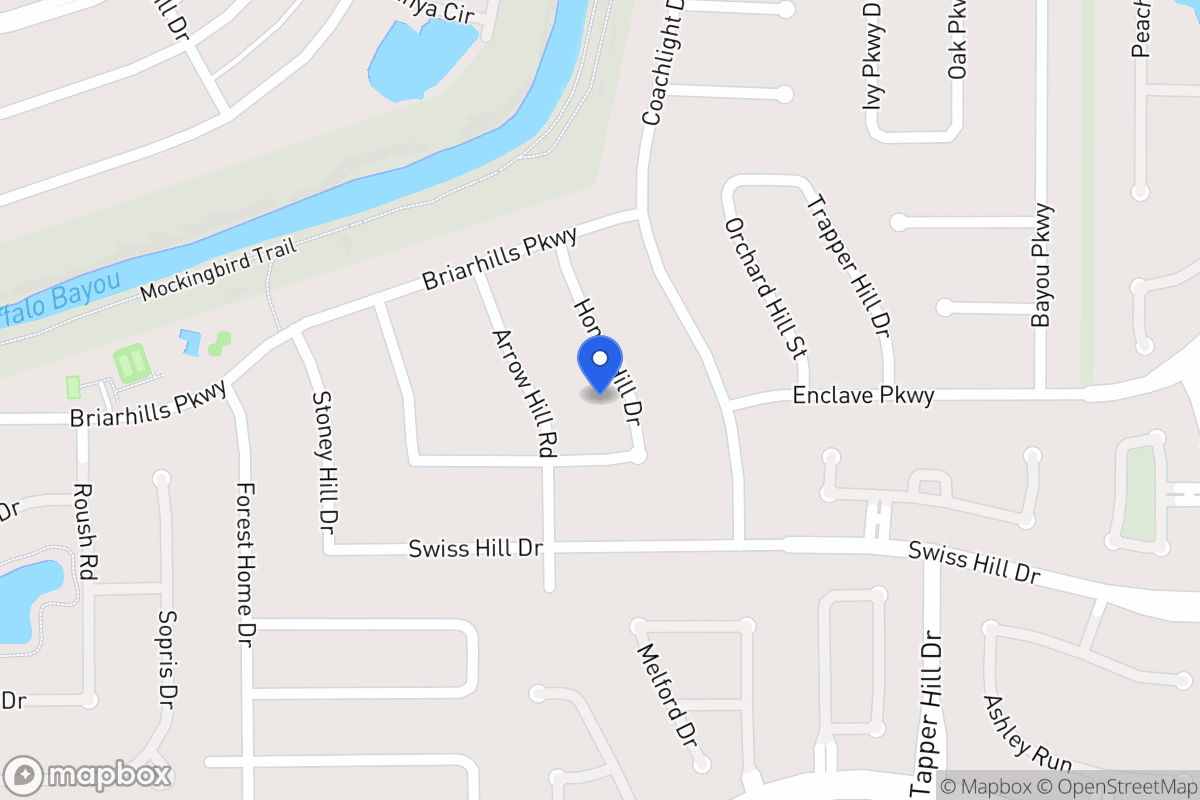 Map of 1030 Honey Hill Dr, Houston