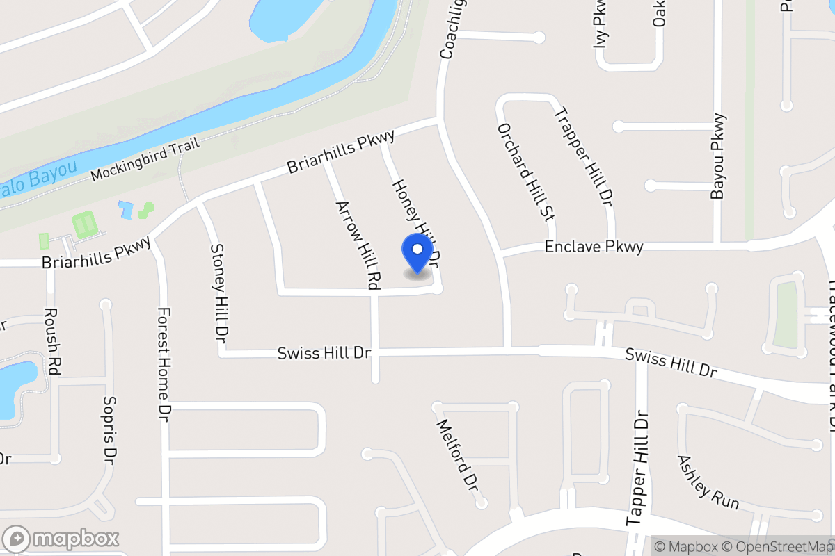 Map of 1038 Honey Hill Dr, Houston