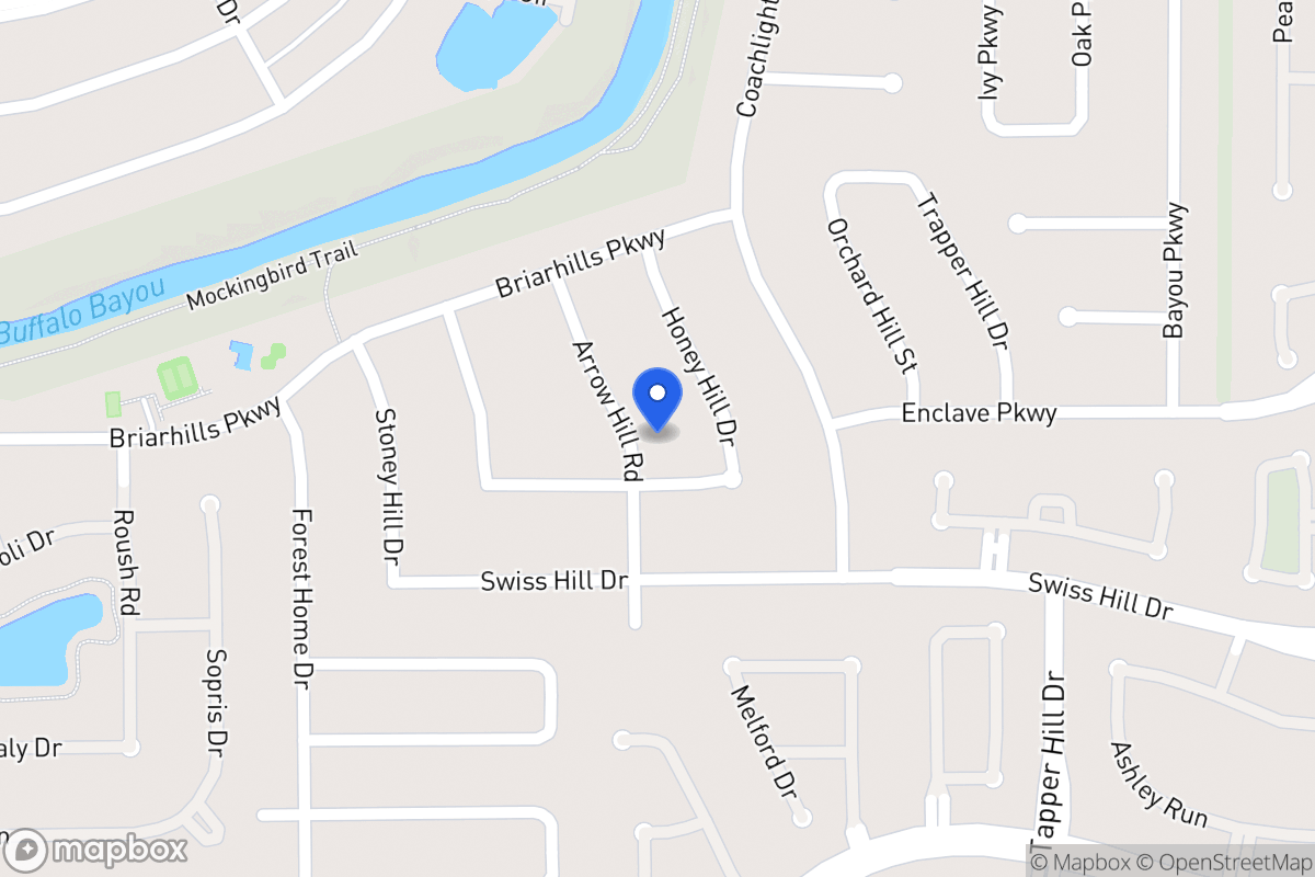 Map of 1031 Arrow Hill Rd, Houston