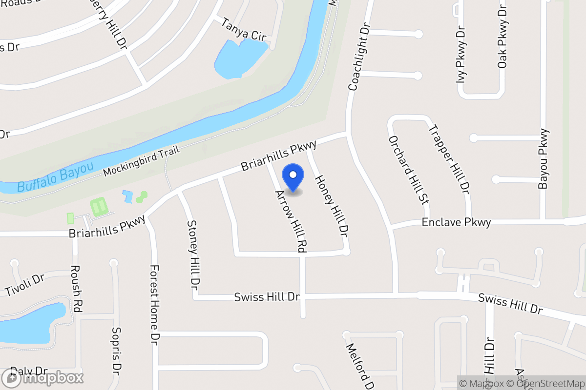 Map of 1015 Arrow Hill Rd, Houston