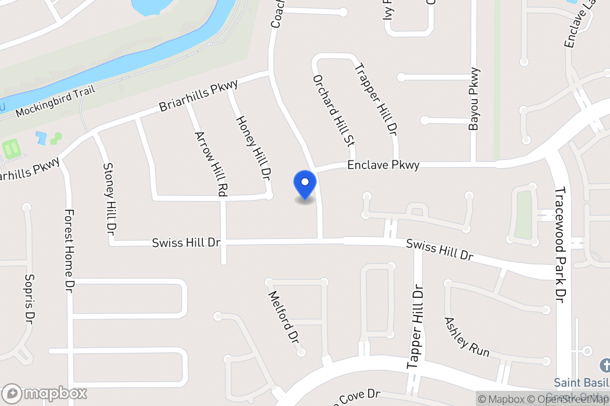 Map of 1114 Coachlight Dr, Houston