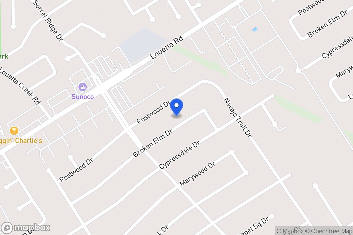 Map of 3822 Broken Elm Dr, Spring