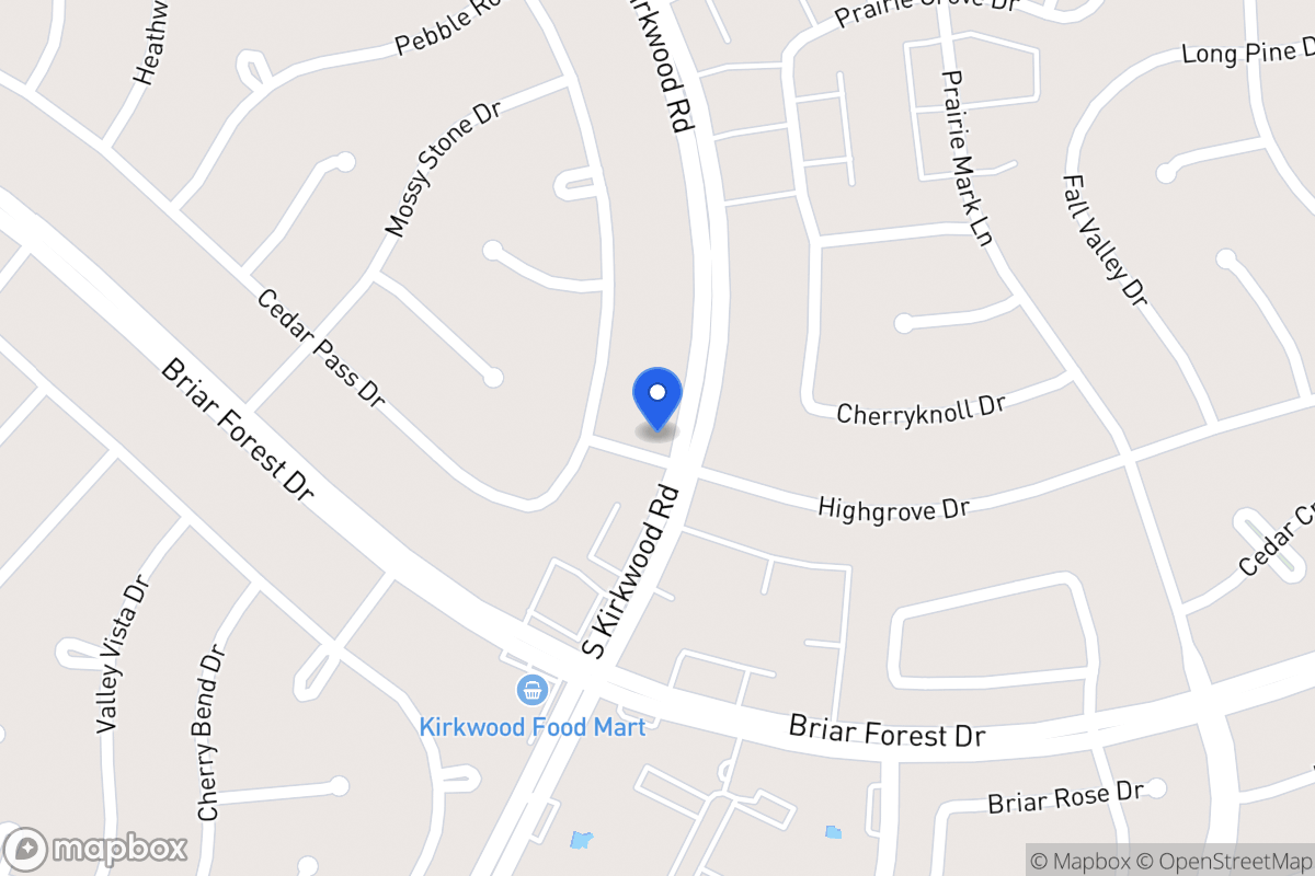 Map of S 1734 Kirkwood Rd, Houston
