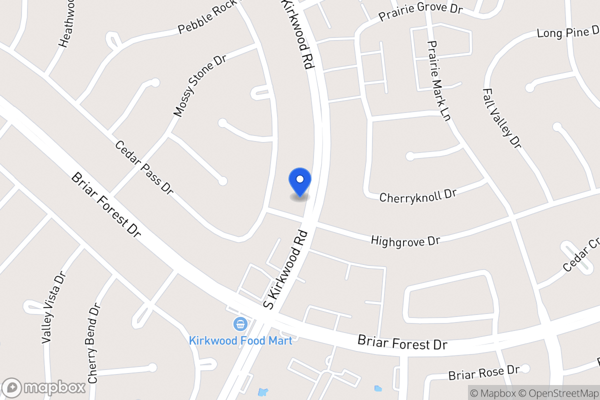 Map of S 1730 Kirkwood Rd, Houston