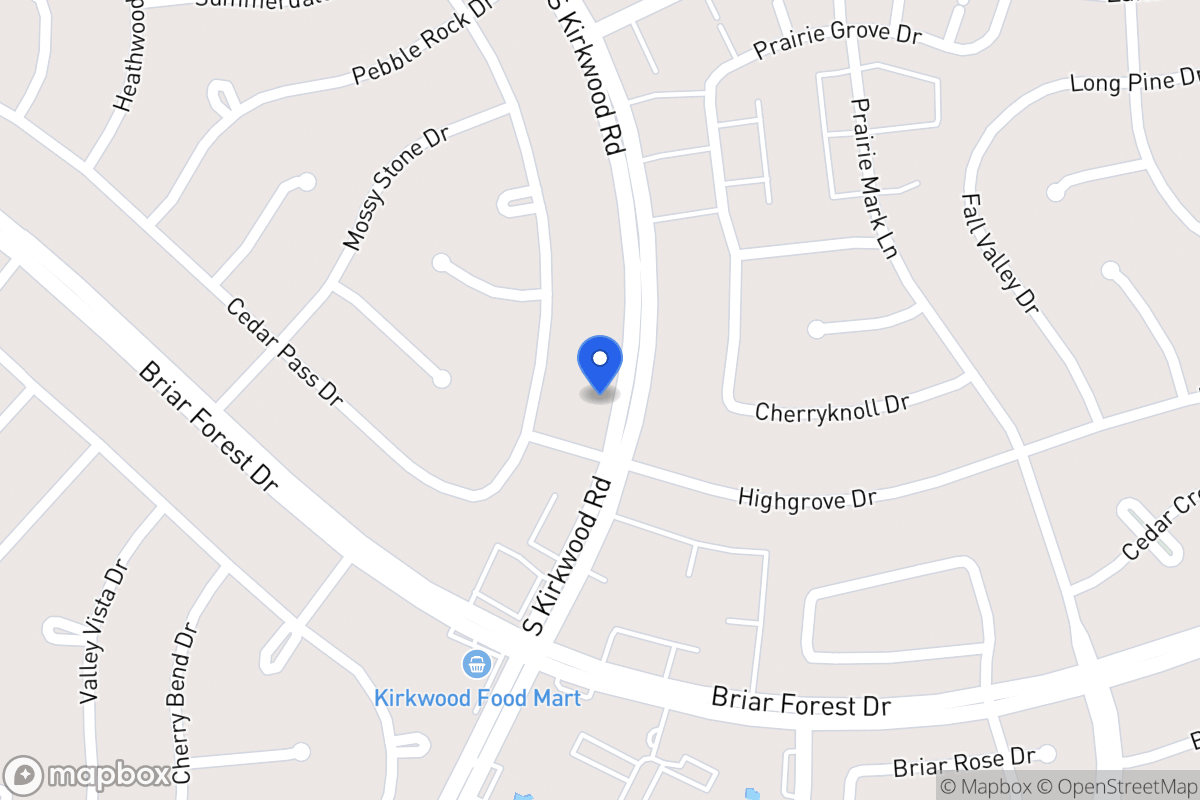 Map of S 1726 Kirkwood Rd, Houston