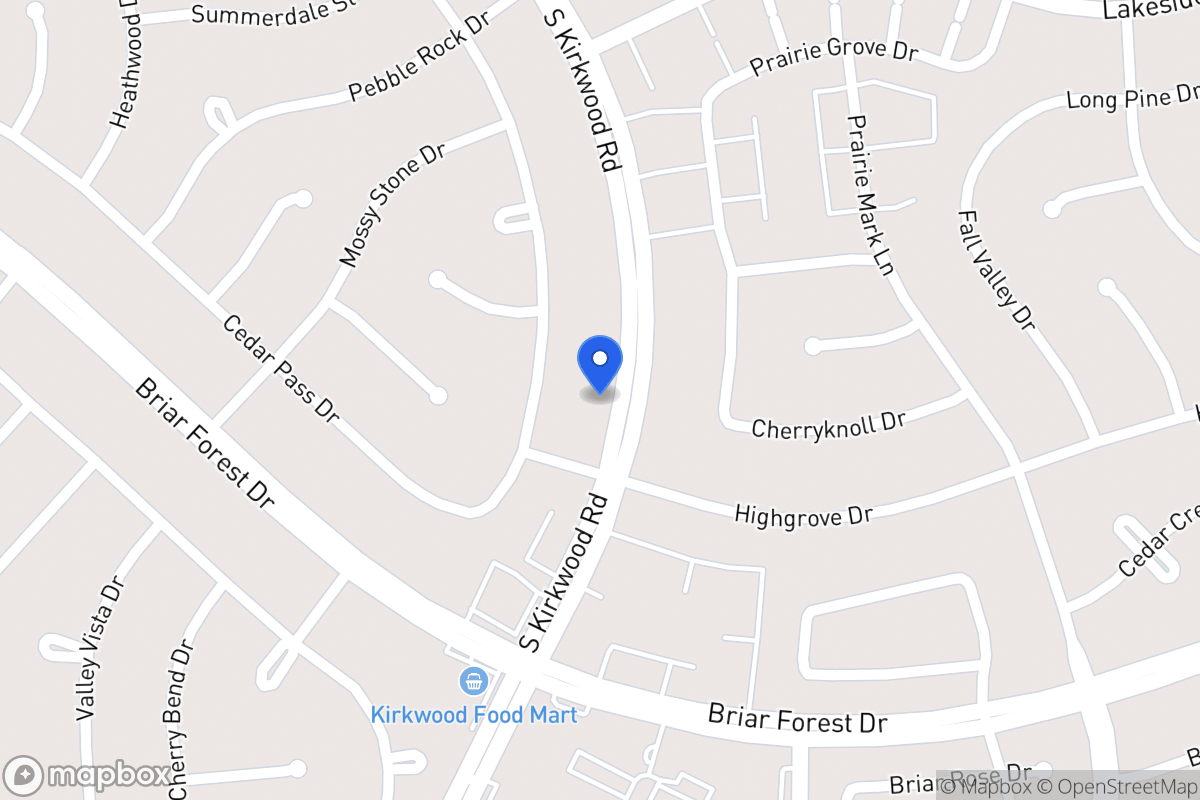 Map of S 1722 Kirkwood Rd, Houston