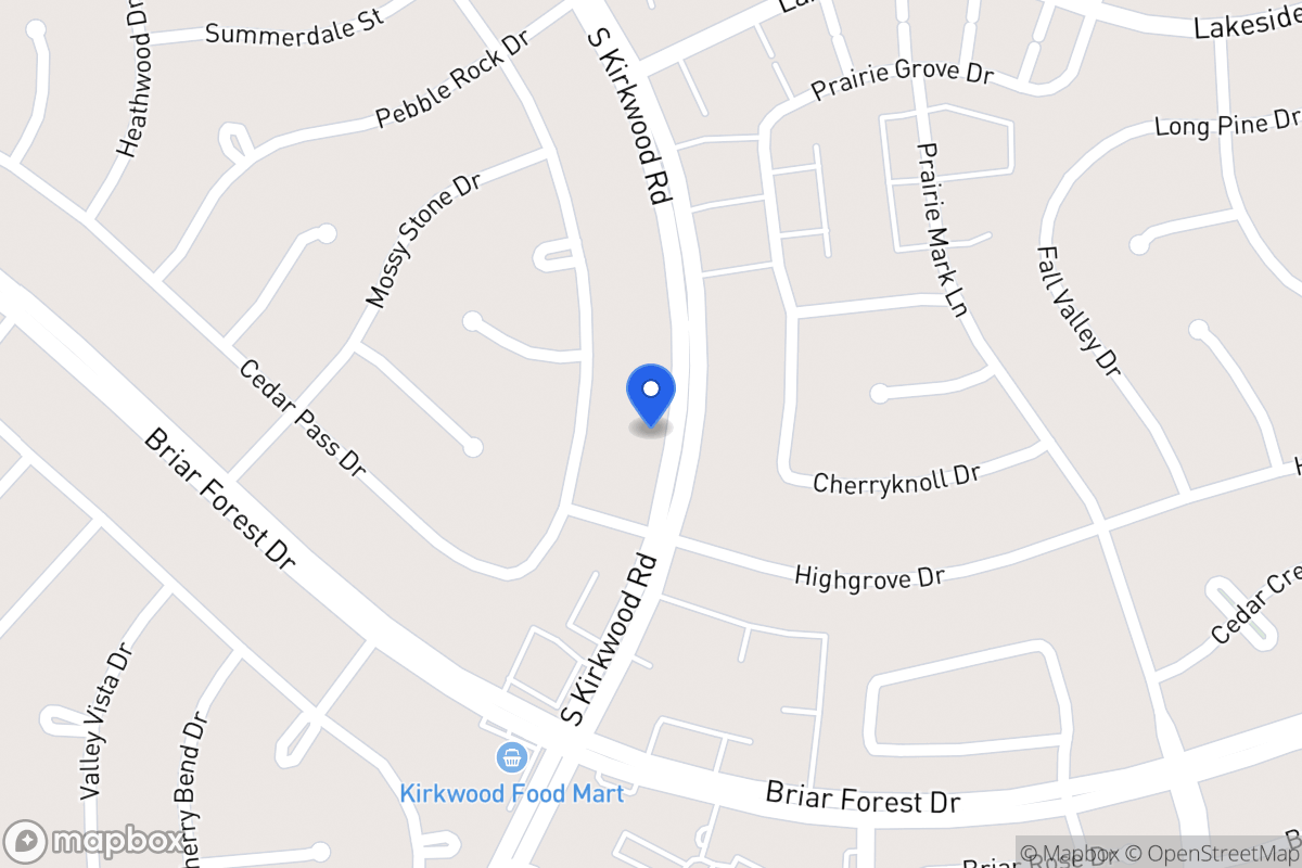 Map of S 1718 Kirkwood Rd, Houston
