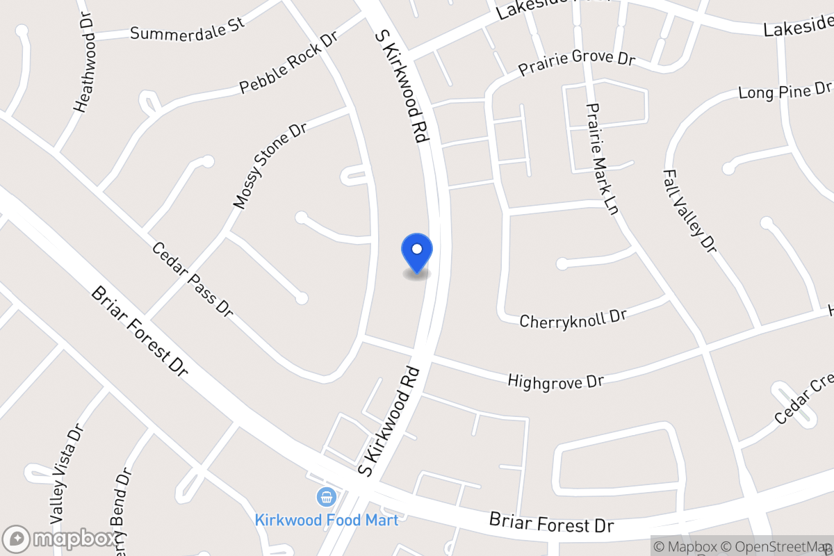 Map of S 1714 Kirkwood Rd, Houston