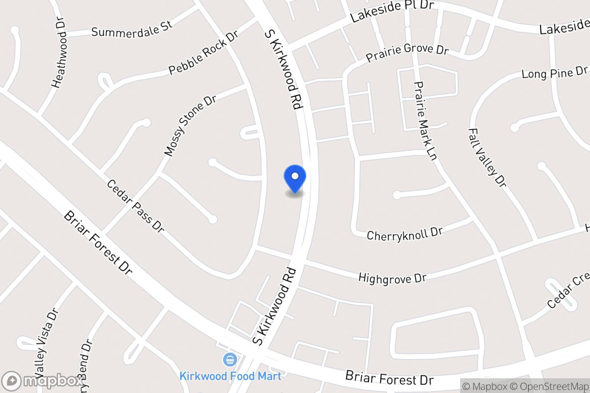 Map of S 1710 Kirkwood Rd, Houston
