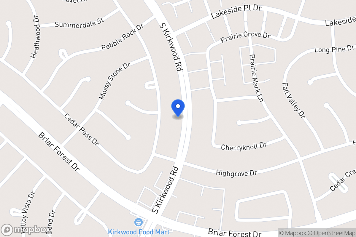Map of S 1706 Kirkwood Rd, Houston