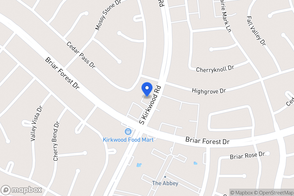 Map of S 1830 Kirkwood Rd, Houston