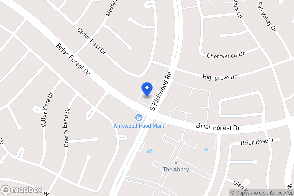 Map of S 1838 Kirkwood Rd, Houston
