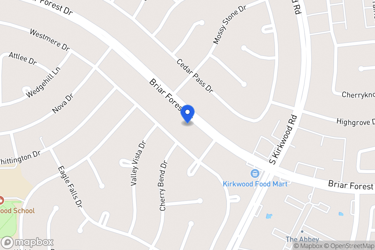 Map of 11863 Briar Forest Dr, Houston