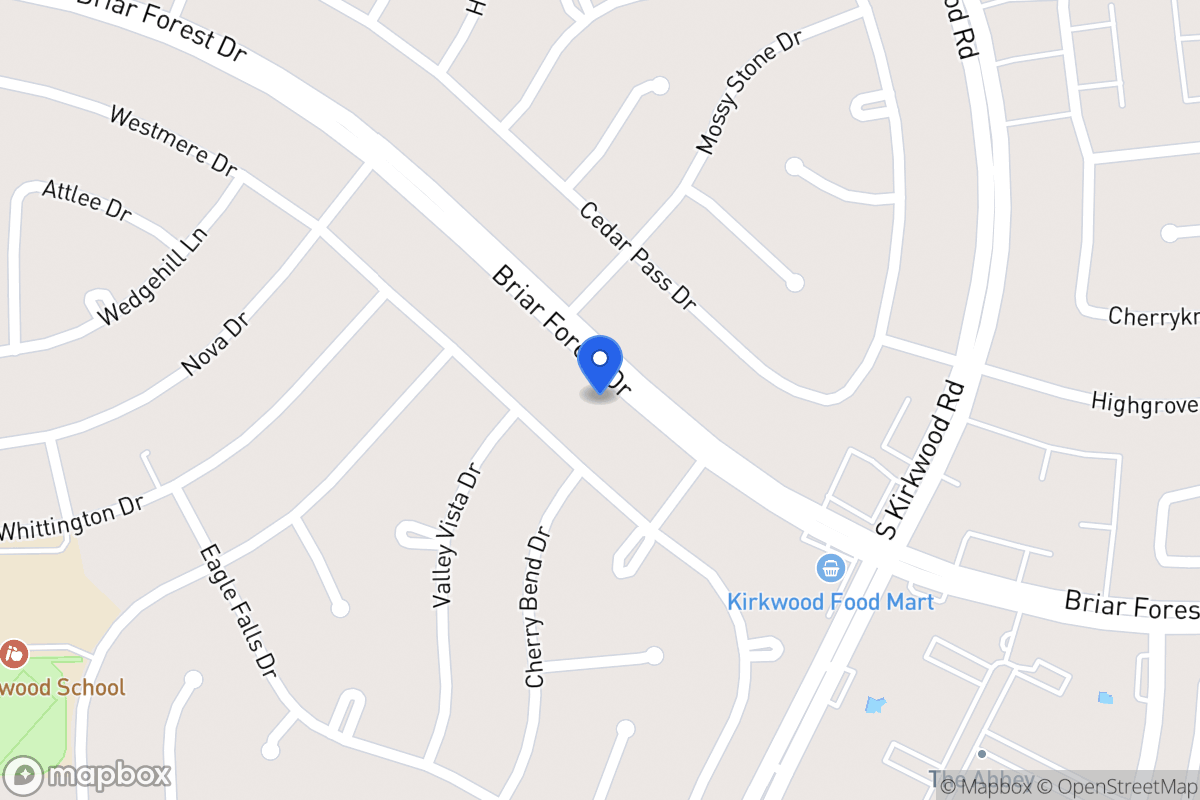 Map of 11867 Briar Forest Dr, Houston