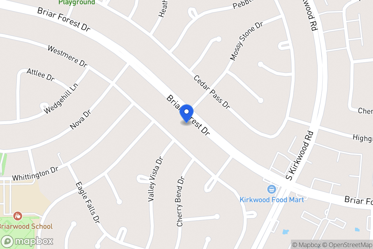 Map of 11879 Briar Forest Dr, Houston