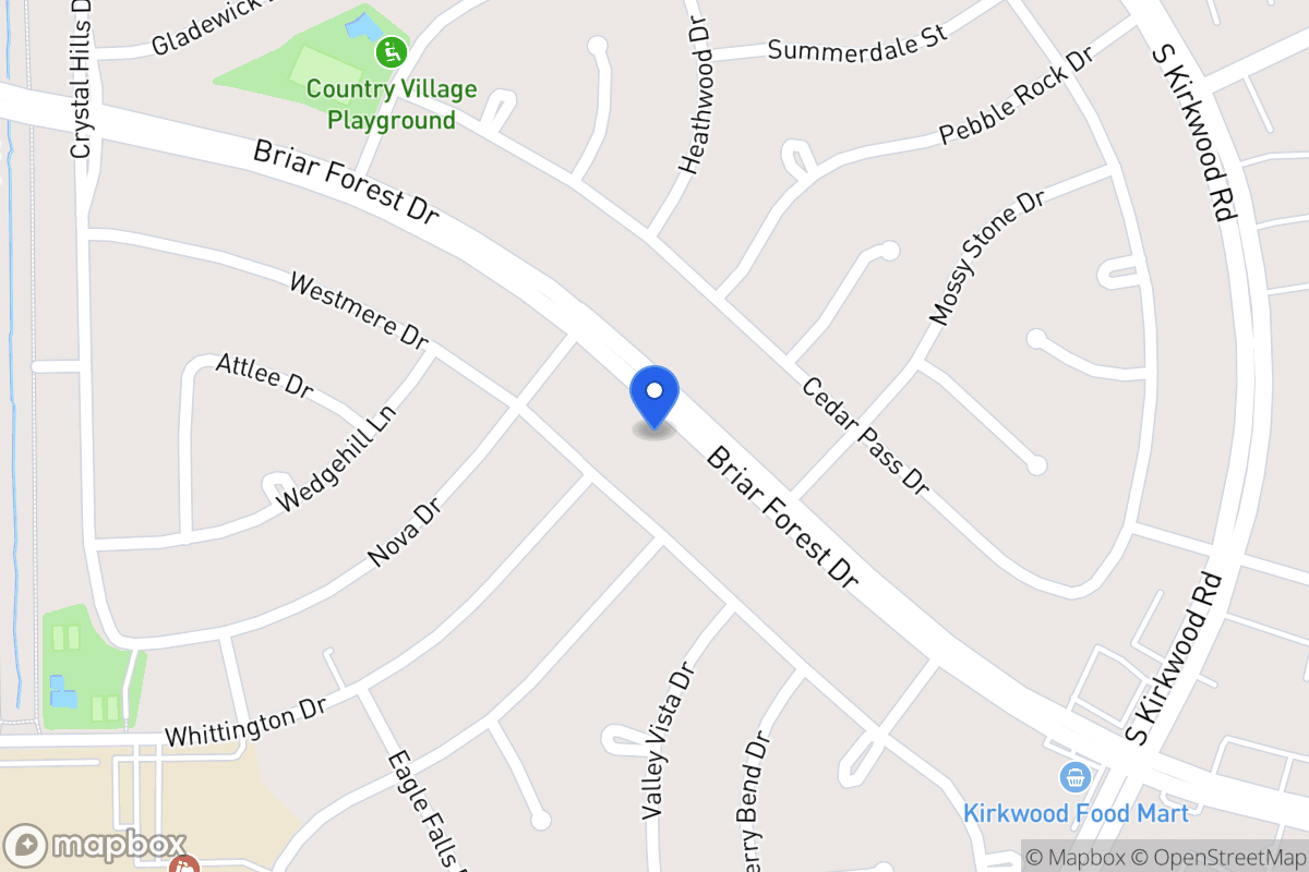 Map of 11927 Briar Forest Dr, Houston