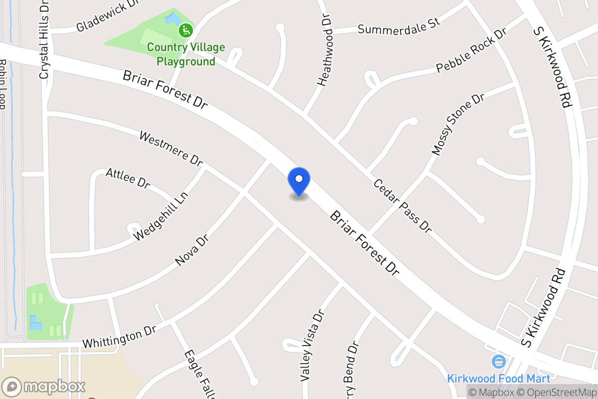 Map of 11931 Briar Forest Dr, Houston