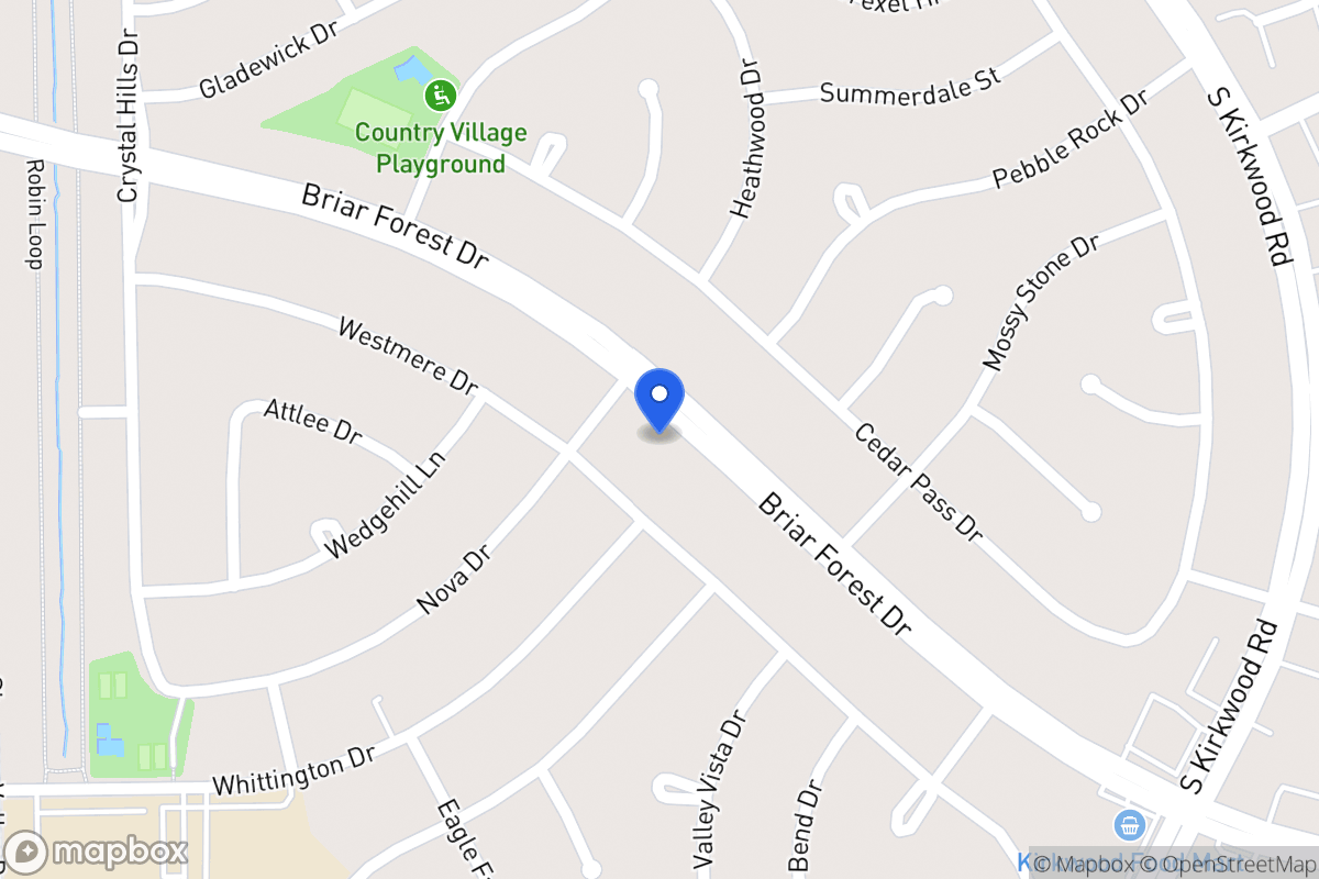 Map of 11939 Briar Forest Dr, Houston