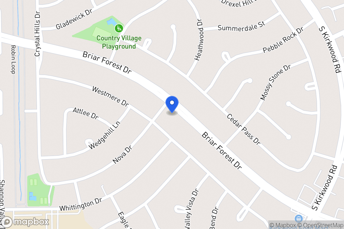 Map of 11943 Briar Forest Dr, Houston