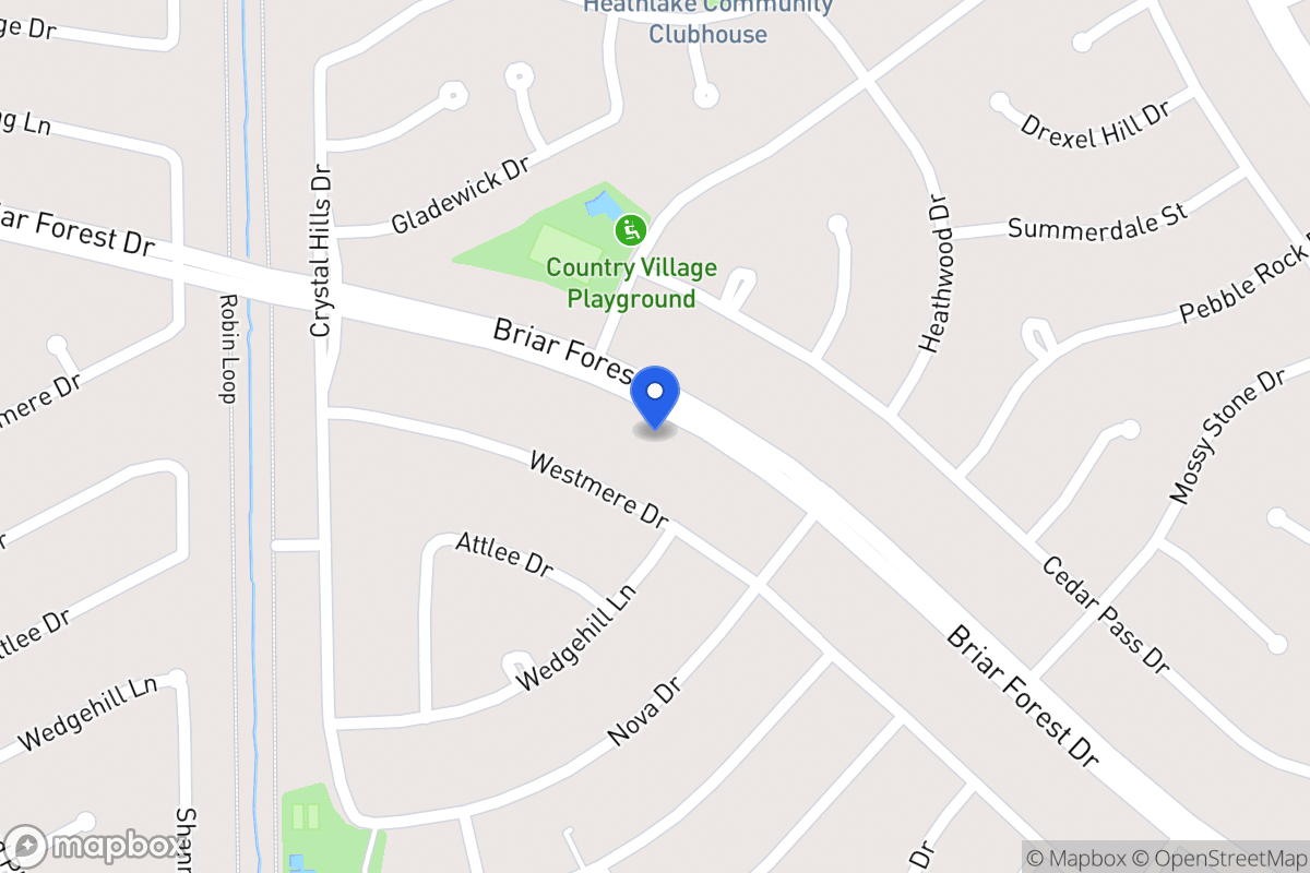 Map of 12107 Briar Forest Dr, Houston