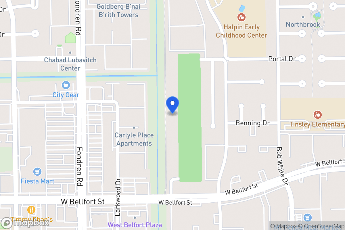 Map of 6450 Spellman Rd, Houston