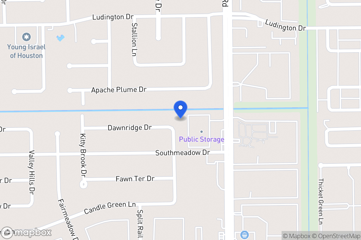 Map of 7602 Dawnridge Dr, Houston
