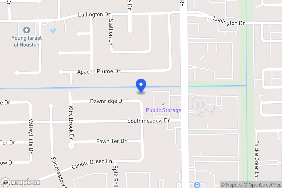 Map of 7606 Dawnridge Dr, Houston