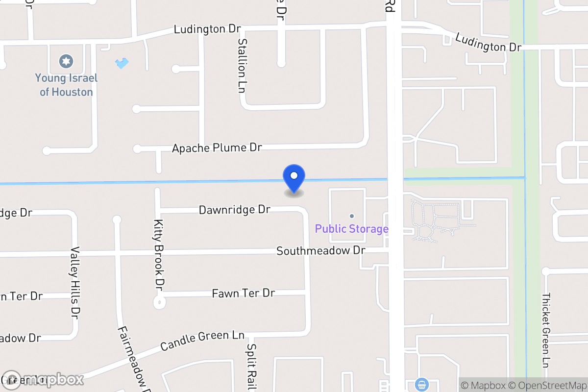 Map of 7610 Dawnridge Dr, Houston