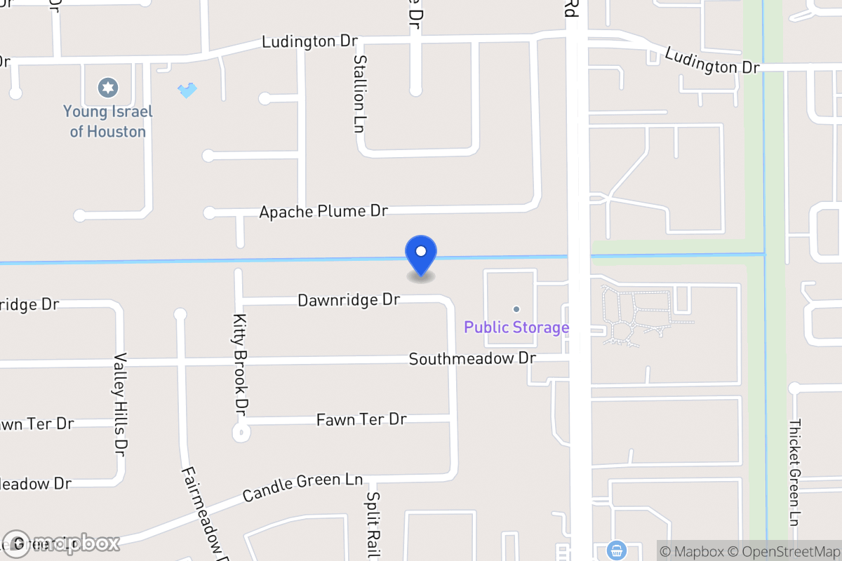 Map of 7614 Dawnridge Dr, Houston
