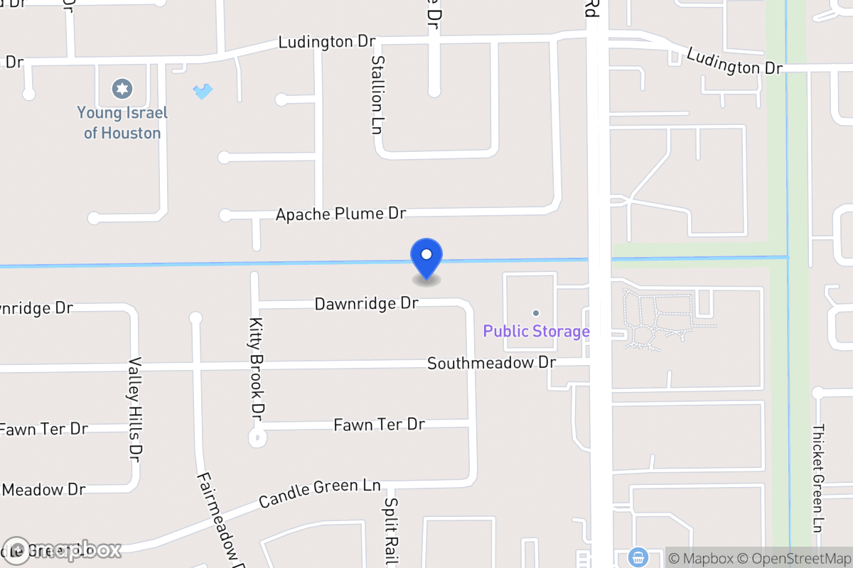 Map of 7618 Dawnridge Dr, Houston