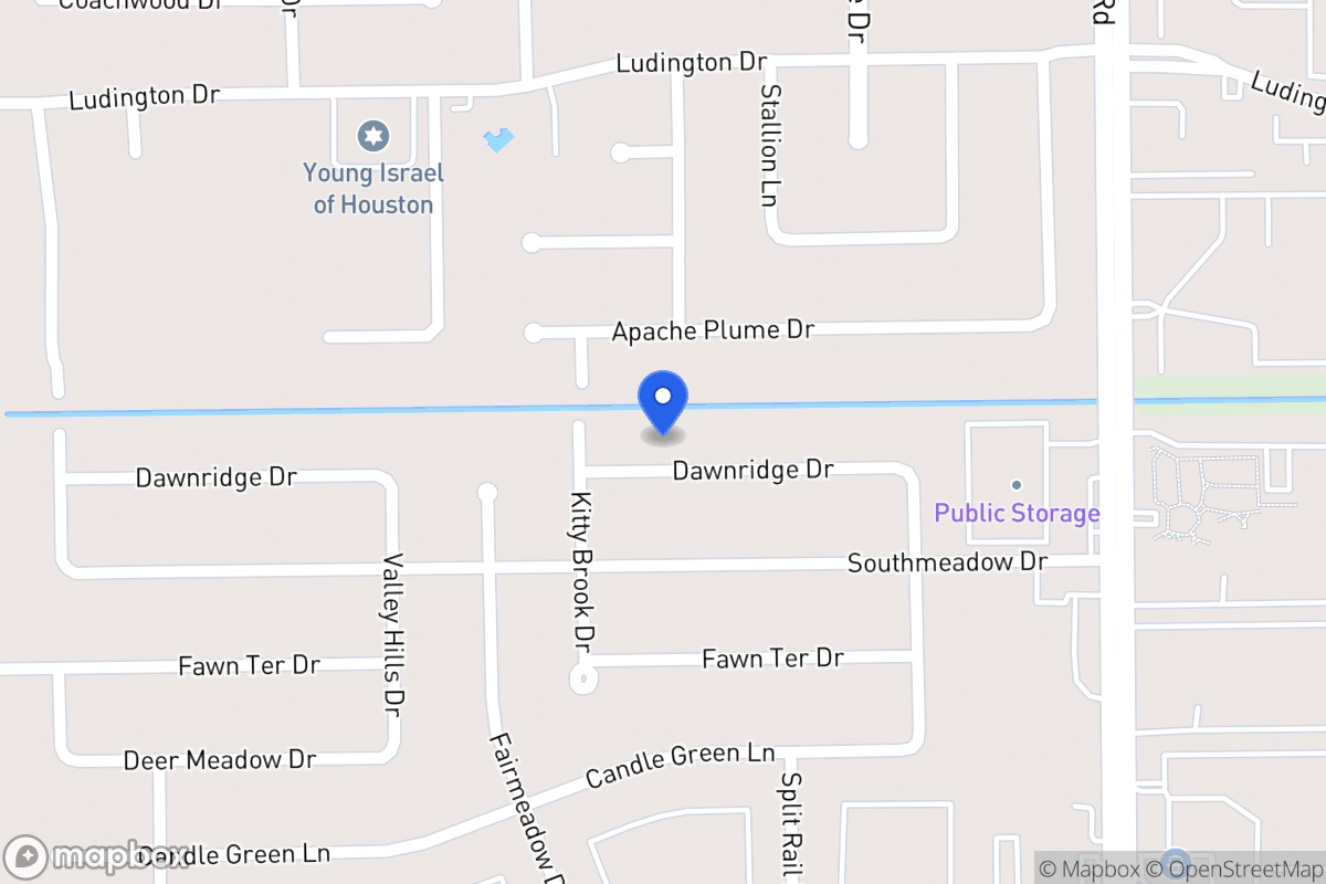 Map of 7714 Dawnridge Dr, Houston