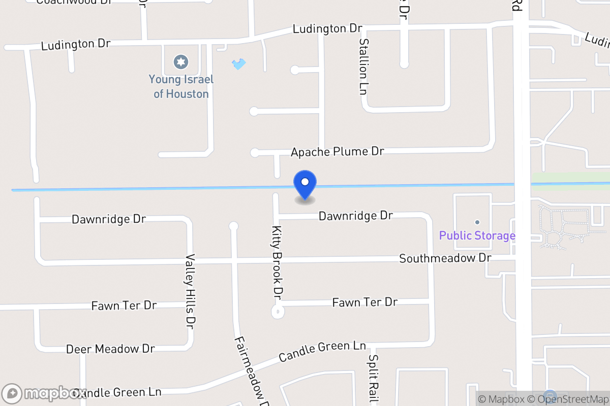 Map of 7718 Dawnridge Dr, Houston