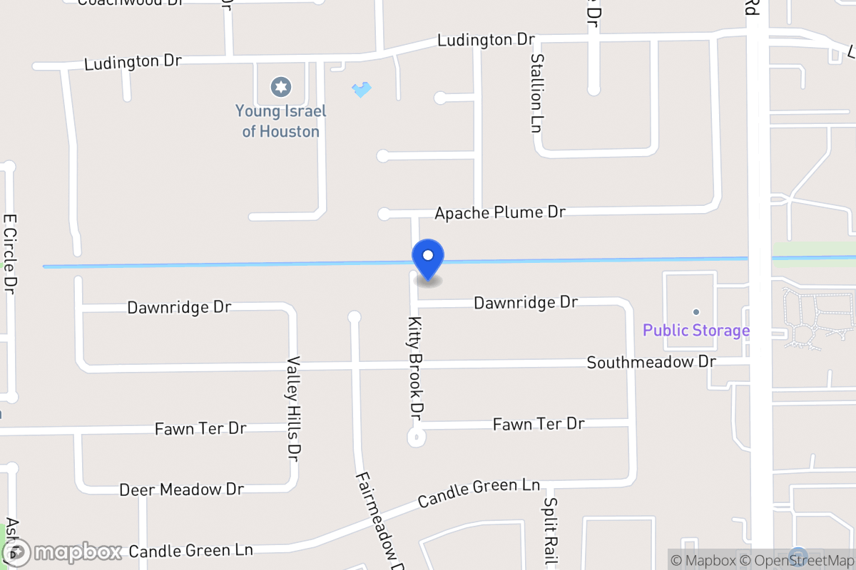 Map of 7726 Dawnridge Dr, Houston
