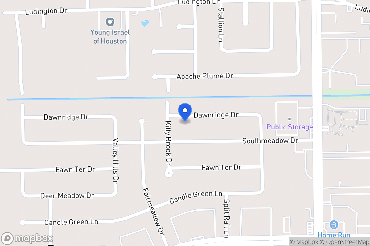 Map of 7719 Dawnridge Dr, Houston