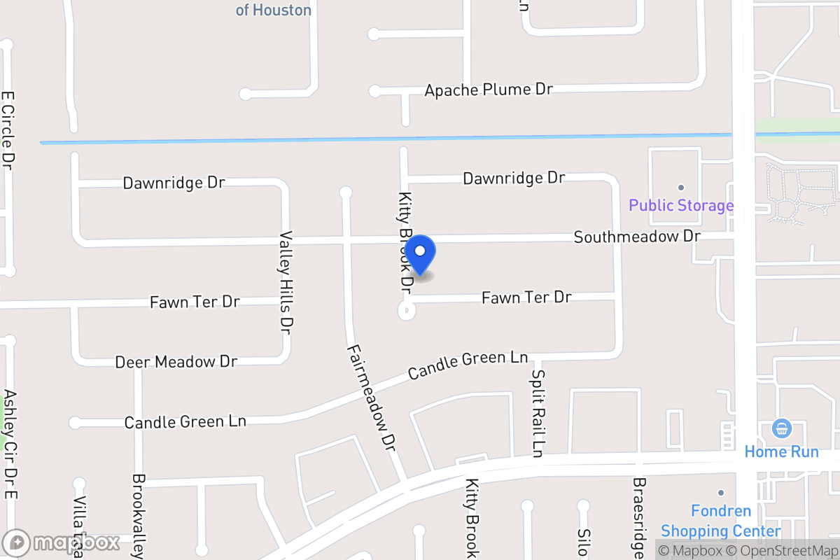 Map of 7726 Fawn Terrace Dr, Houston
