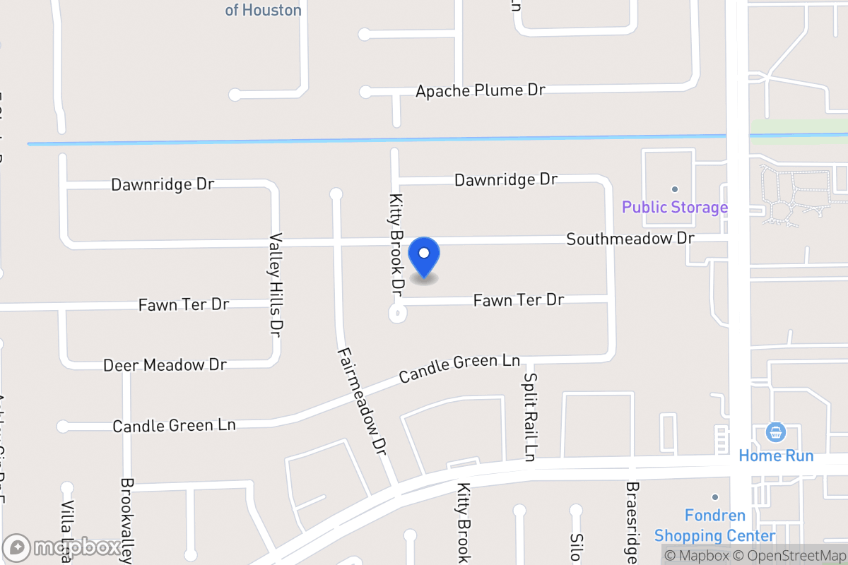 Map of 7722 Fawn Terrace Dr, Houston