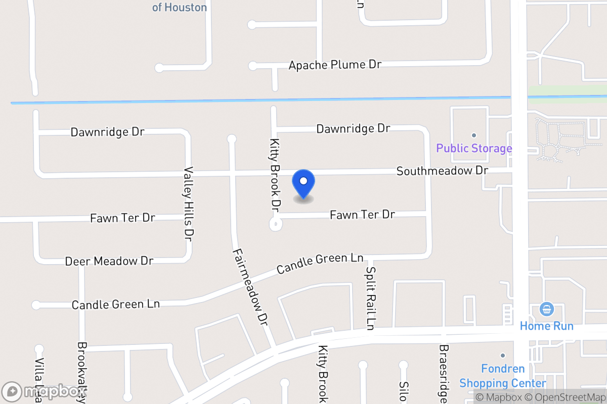 Map of 7718 Fawn Terrace Dr, Houston