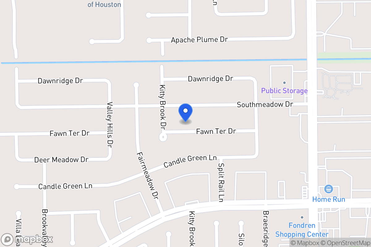 Map of 7714 Fawn Terrace Dr, Houston